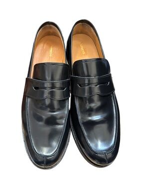 Express Black Leather Penny Loafers